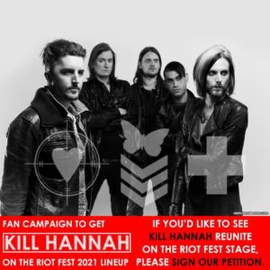 Kill Hannah hoping to REUNITE for Riot Fest 2021
